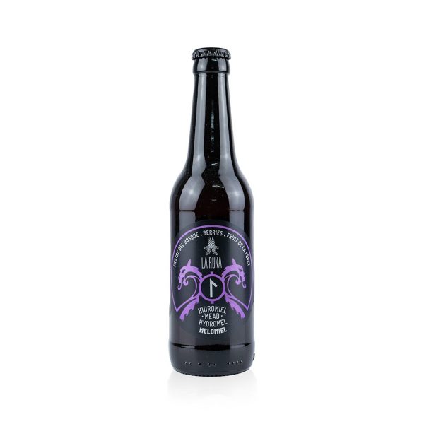 botella de hidromiel con frutos del bosque La Runa