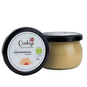 Bote de hummus ecológico de 250g de la marca Contigo