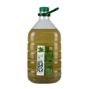 Garrafa de 3 litros de licor natural de hierbabuena