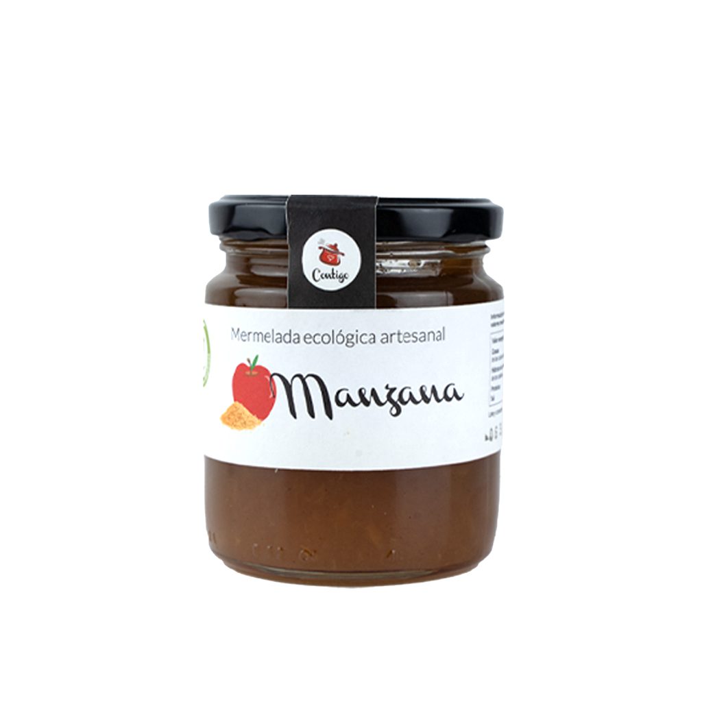 bote de mermelada ecológica de manzana