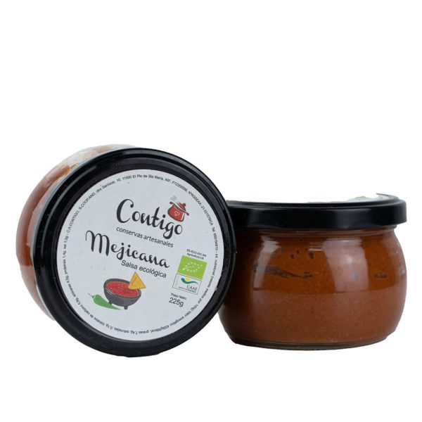 Bote de salsa mejicana ecológica de 250g de la marca Contigo