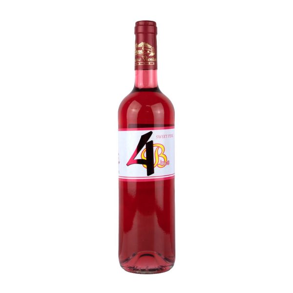 botella de vino rosado 4binos
