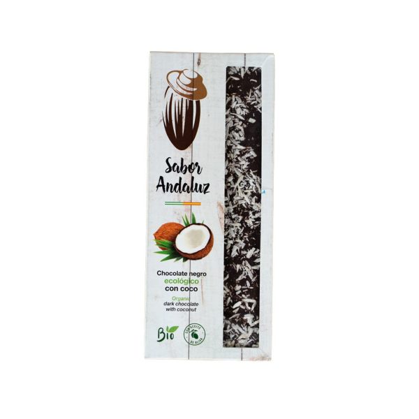 Tableta de chocolate negro ecológico con coco