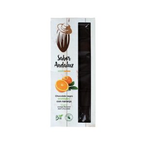 Tableta de Chocolate negro ecológico con naranja