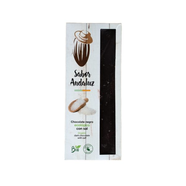 tableta de chocolate negro ecológico con sal